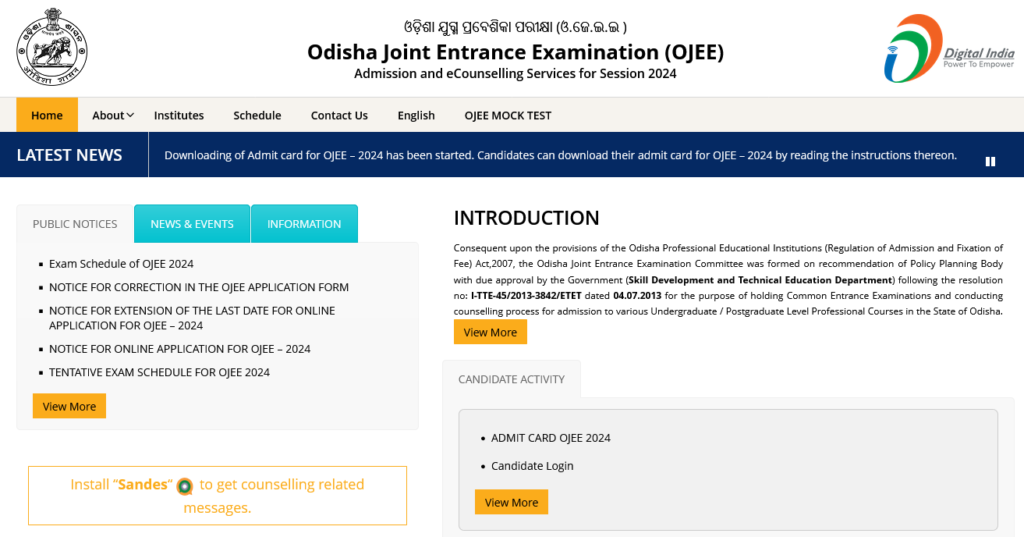 OJEE Exam Date