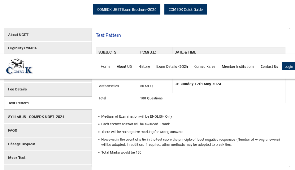 COMEDK Exam Date