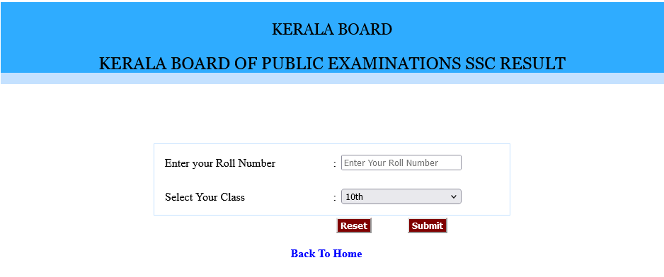 Kerala SSLC Result